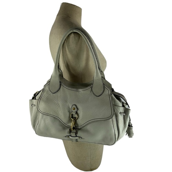 Vintage COLE HAAN white pebbled leather shoulder bag purse multi pockets - Picture 14 of 14